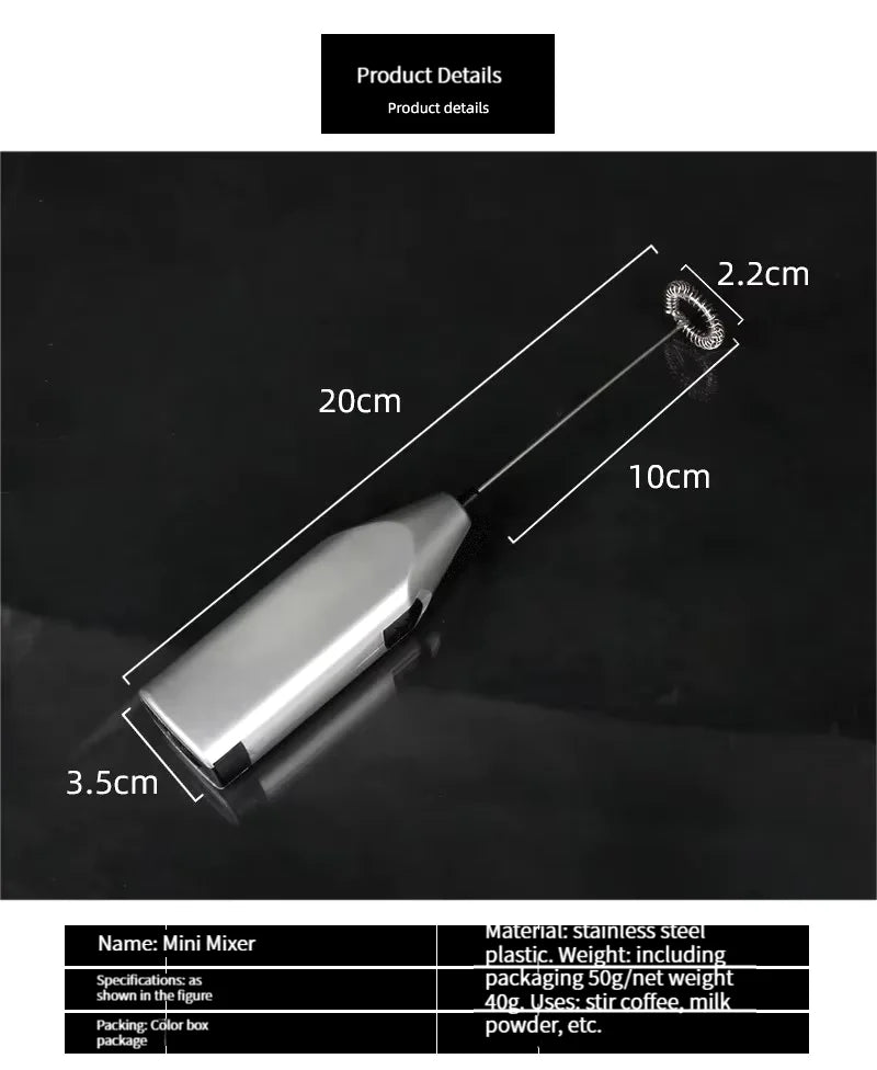 Mini Electric Whisk | Handheld Milk Frother & Egg Beater for Kitchen & Baking